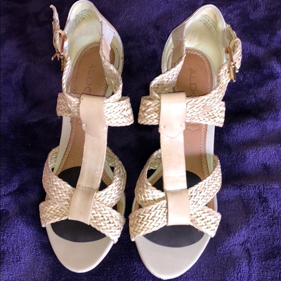 Aldo Shoes - ALDO strappy-heeled sandals in nude ‼️24-hr sale‼️